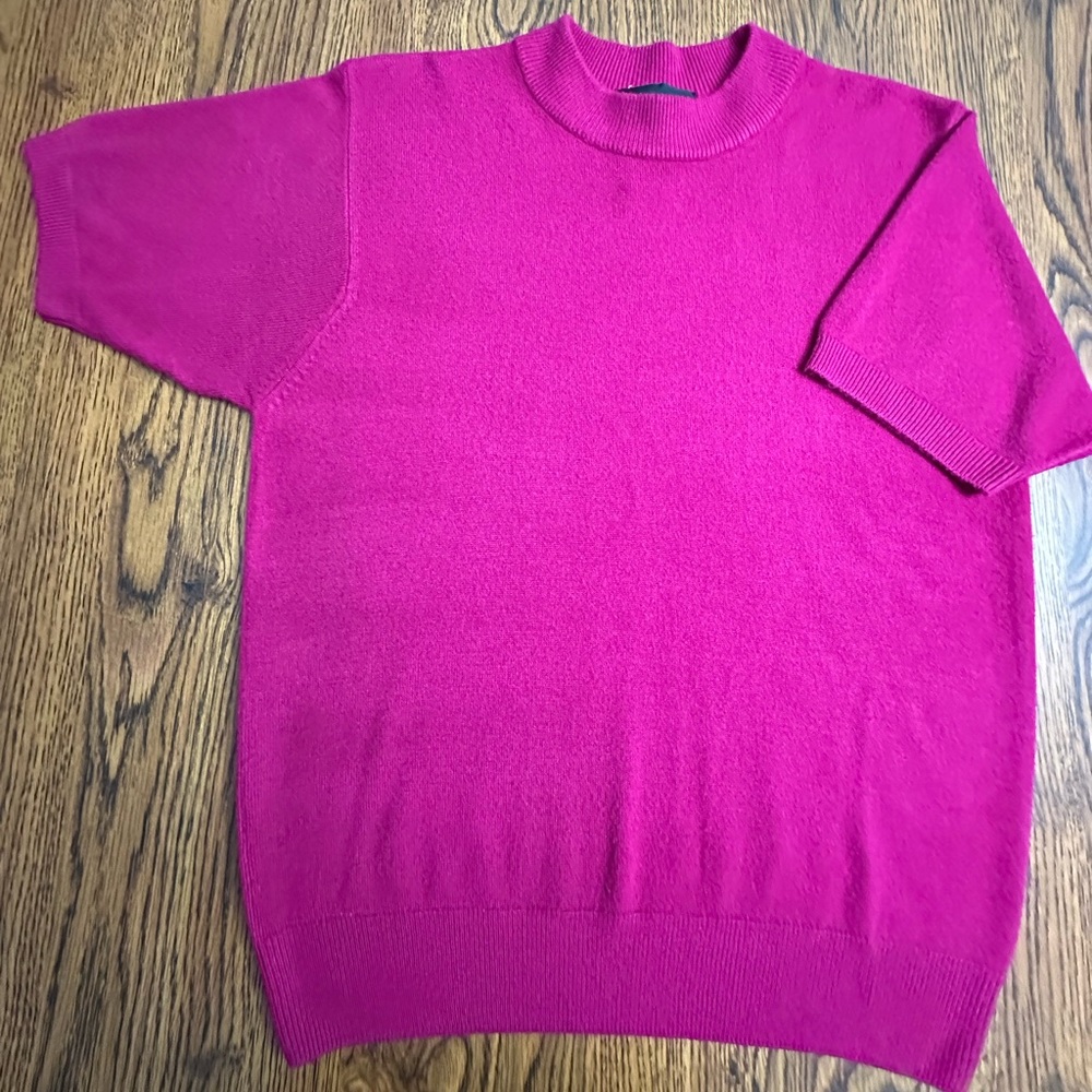 Sag Harbor Crew Neck Short Sleeve Sweater Size Medium